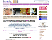 Tablet Screenshot of bionetics.co.uk